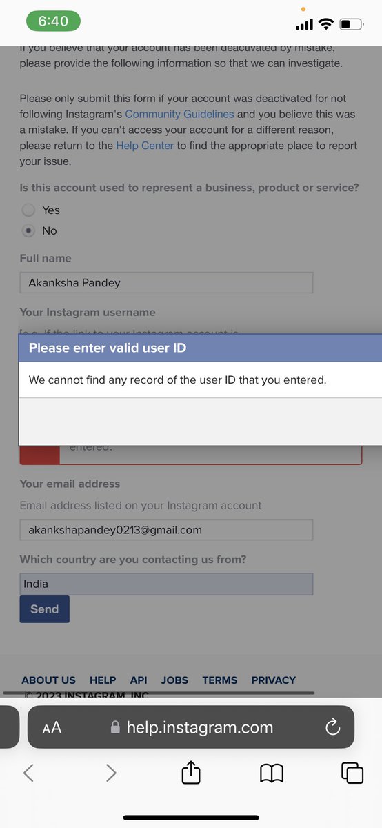 auro0213's tweet photo. @instagram @Meta My account has been disabled even though I submitted the proof that it was following all the community guidelines. I am also not finding any support system to request for this problem. This is my id link along with the picture. https://t.co/4UkhRIk20k pleasehelp https://t.co/hjWrQCRjbg