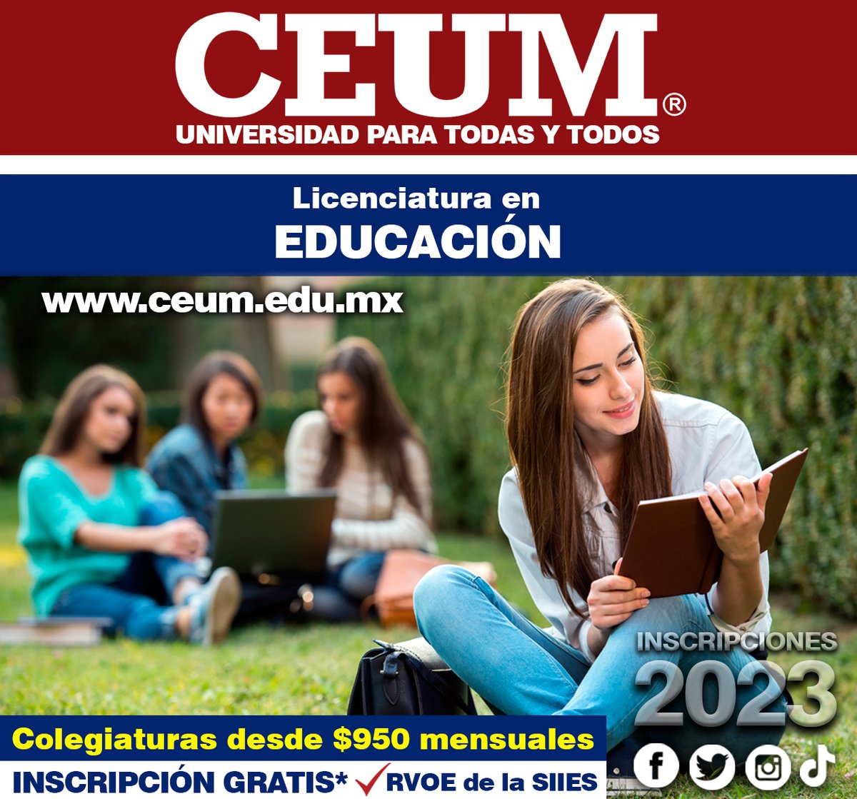 ceummx's tweet photo. LICENCIATURA EN EDUCACIÓN 
¡ INSCRIPCIONES ABIERTAS ! https://t.co/RDruD55bm4