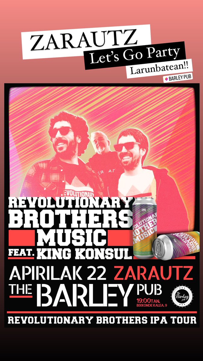 Zarautz goazen!! 
Larunbatean 🍺🎛️🔈