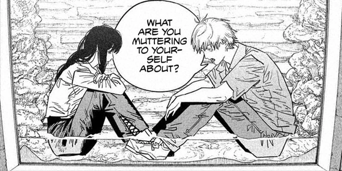 JUSTIFAIZ_'s tweet photo. The relationship Denji and Asa have is genuinely brilliant, it's so intriguing seeing an author like Fujimoto approach part 2 of chainsaw man as a romance with his own twisted way of writing. The dynamic between them is very pure as it's just Denji trying to support Asa. https://t.co/OLY9Ds47xc