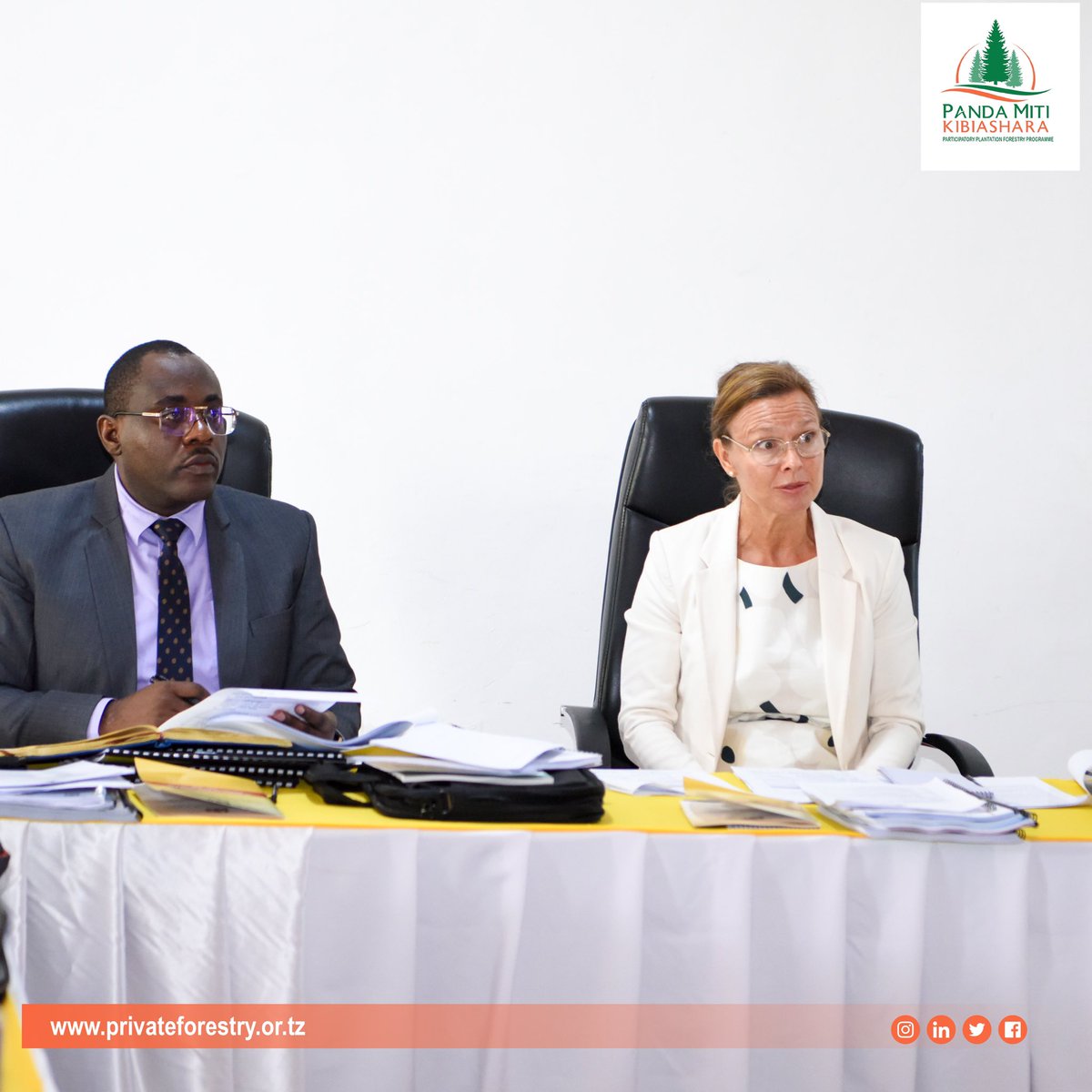 PlantationPfp2's tweet photo. Dr. Hassan Abbas, The Permanent Secretary MNRT today April 18, 2023 chaired meeting sessions for   PFP 2 which was held at   FWITC at  Mafinga - Iringa region. The meeting  was also  Co-chaired by H.E Mrs. Theresa Zitting  Ambassador of Finish Embassy in Tanzania.

#PFP2. https://t.co/NRyhw8f6oG