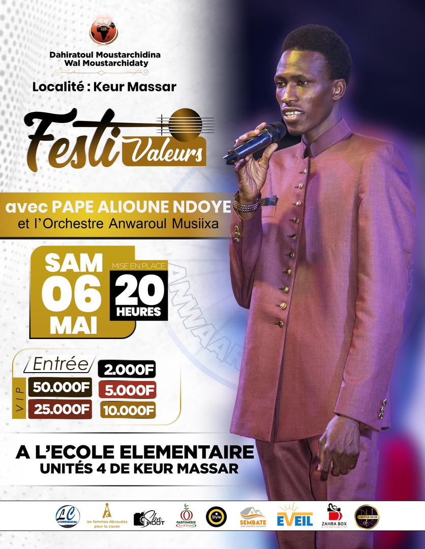 Sbnshoot's tweet photo. La localité de Keur Massar vous donne rendez-vous le 06 Mai 2023 à l'école élémentaire Unité 4 de Keur Massar
#concert
#afroarabe
#dmwm
#SbnMourchid
#Sbnshoot
#sbn https://t.co/doNRb9fqlQ