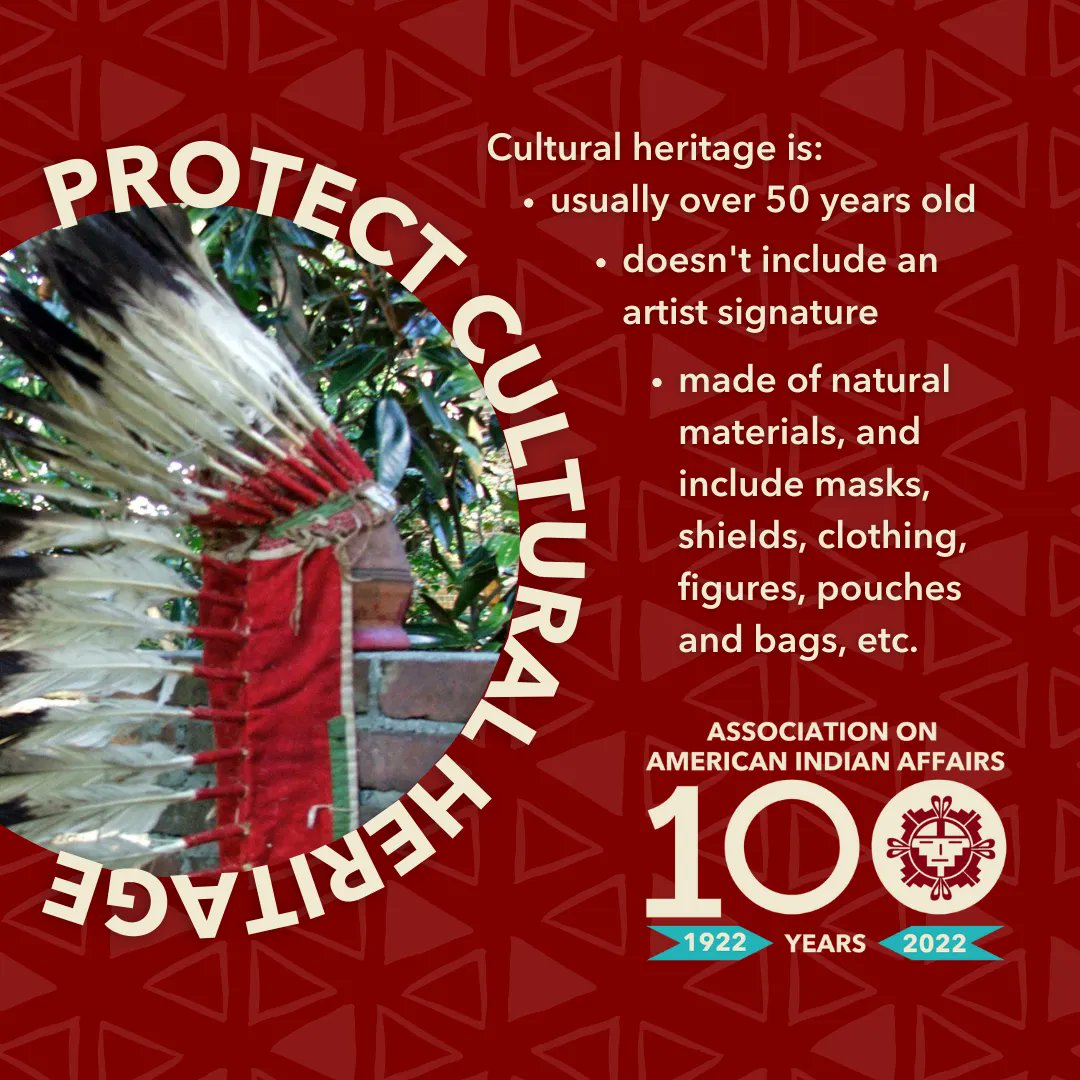 IndianAffairs's tweet photo. DYK that cultural heritage may include items mislabeled as “artifacts”, “antiquities” and “art”? PLEASE don't buy these items or PLEASE GIVE THEM BACK! Contact us and we can help. #AncestorsBack #SacreditemsBack #CultureBack #EverythingBack #Native #NativeAmerican #Indigenous https://t.co/L6Va8TIkrR