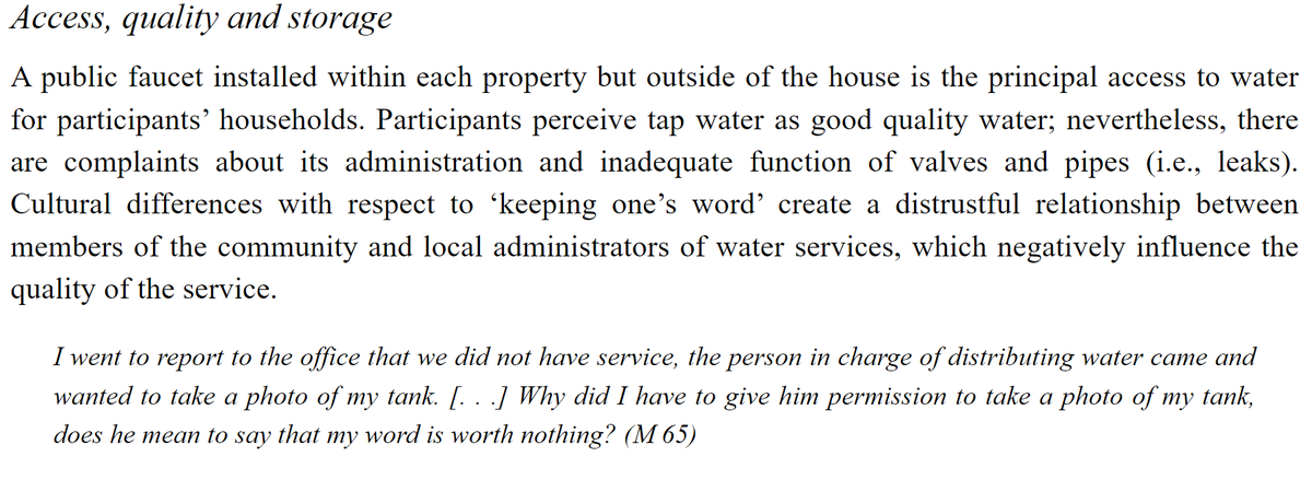 Ethnicity is a #SocialDeterminantofHealth that often limited access to water services. Water access among #Alpuyeca households could be only a couple of hours per week,  challenging daily life activities. [10/13]