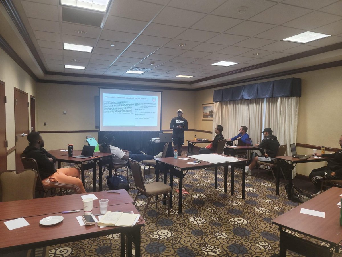 CoachEdwinJr's tweet photo. I spent the last four days in Pittsburgh (yuck) for the in-person weekend of my USSF C License Course. Thank you to the talented coaches and instructors that I learned from so much from throughout the weekend. It’s all to help kids grow through the game of soccer!

#MoreThanAGame https://t.co/tDoJfAFcyz