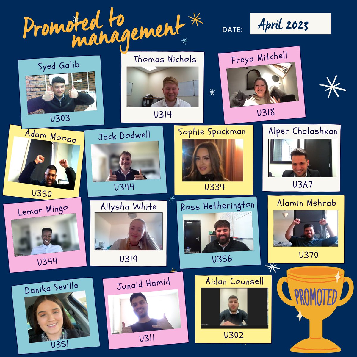 Well done to the 15 below for passing MQI and earning their first promotion. 
#HardworkWorks 💥