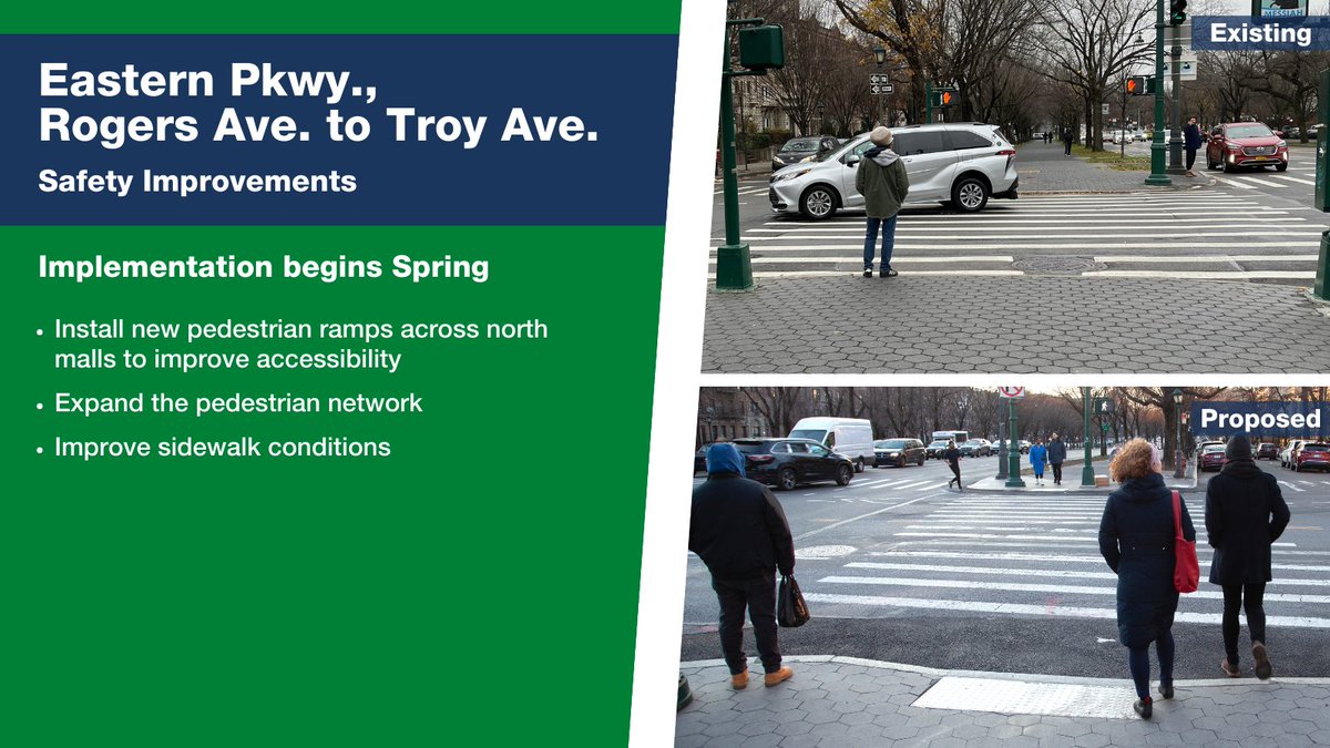NYC DOT on Twitter "This spring, we will begin safety improvements on Eastern Pkwy (Rogers Ave