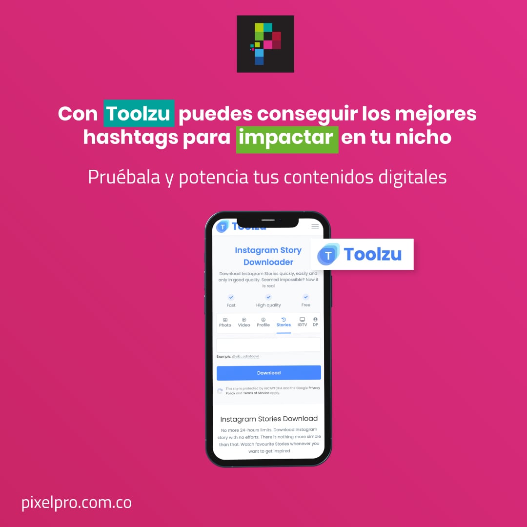 pixelpro_dd's tweet photo. Toolzu es una herramienta que te proporciona estadísticas sobre el uso de hashtags por tiempo y popularidad, además de recomendarte las mejores #keywords para tus posts, descargar #videos desde IG, analizar tu perfil y más
👉BLOG: https://t.co/MqCi0w8Zo7
#TipsPixelpro #AgenciaSEO https://t.co/TBRdutqVHY