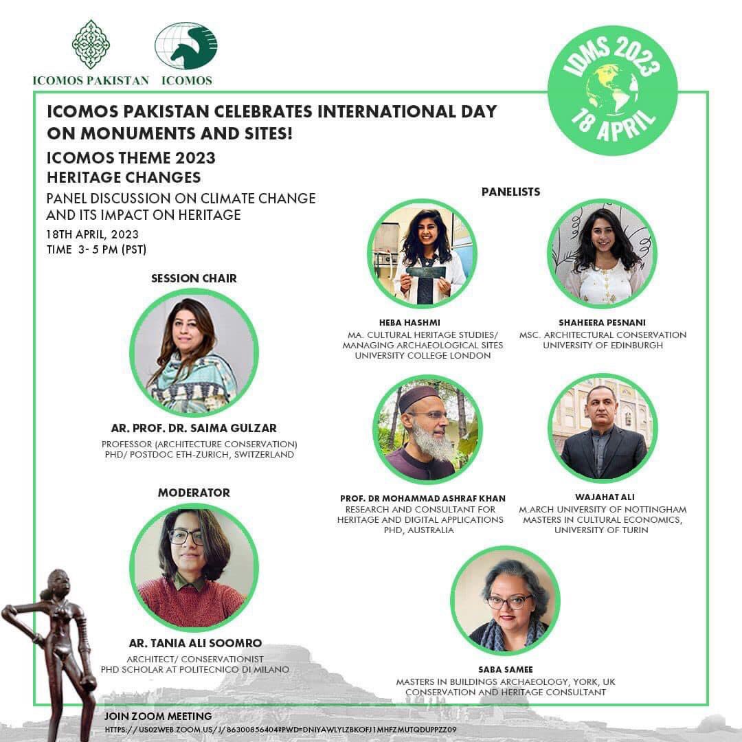ShaheeraPesnani's tweet photo. @icomos_pakistan celebrated #WorldHeritageDay by organising a session on #HeritageChanges: #Climatechange & it’s impact on #heritage.
I talked about #Gwadar and how climate change is impacting the built heritage, the living (intangible) heritage & maritime archaeology https://t.co/amGoHfQF08