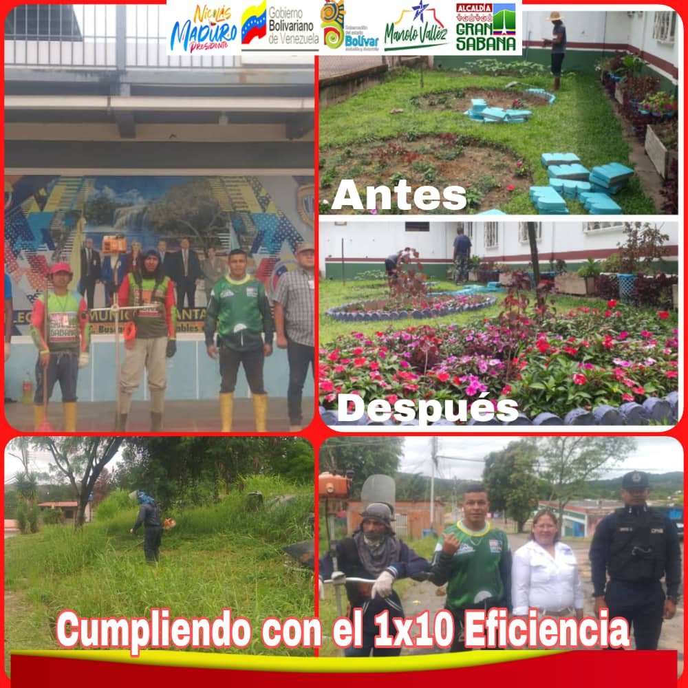 PrensaGS_'s tweet photo. Las cuadrillas de la Dirección de Servicios Públicos activos con el desmalezamiento y recolección en las instalaciones de la Policía Nacional, Cicpc, así como la labor con el personal del Vivero Municipal en los jardines de la alcaldía y espacios públicos embelleciendo la ciudad. https://t.co/fCBMimSUQL