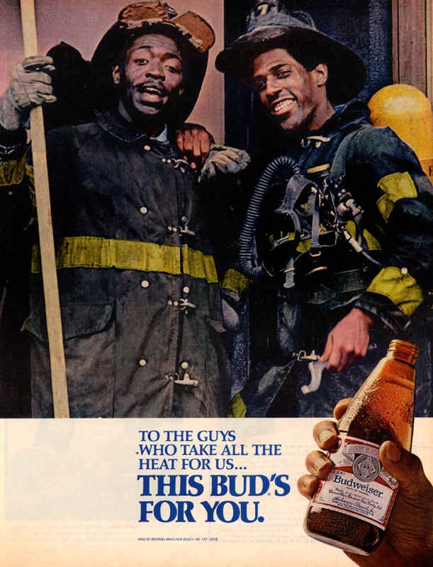 adland's tweet photo. "To the guys who take all the heat for us... THIS BUD'S FOR YOU" 1981 #vintageads #adlandthrowback #adland https://t.co/cNoMBBrFPG https://t.co/O5CN3jvgbl