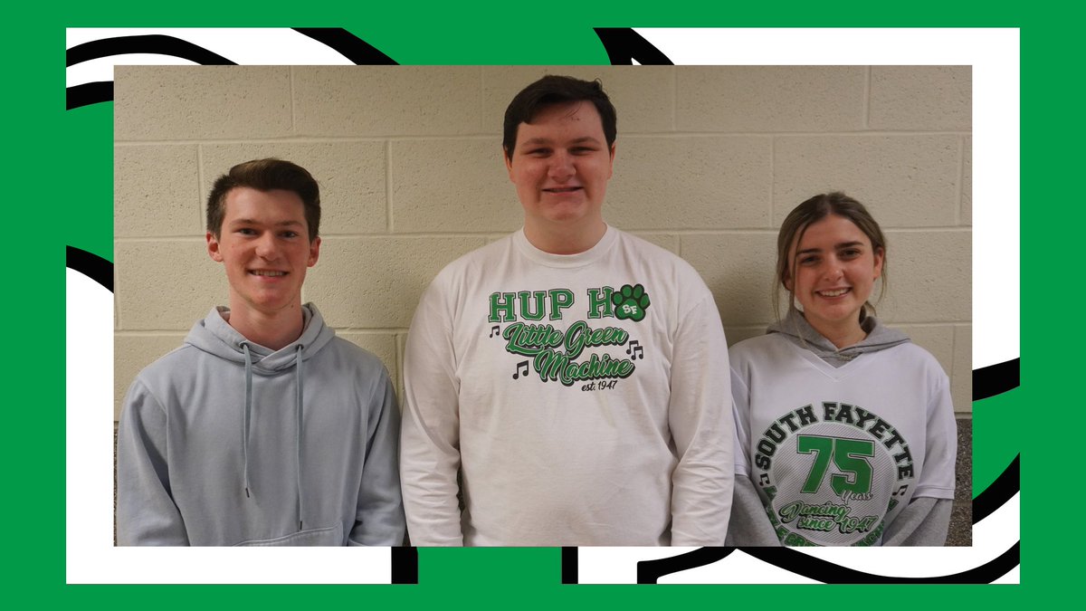 SouthFayetteSD's tweet photo. Congratulations to Brett Skerbetz (Chorus), CJ Inkenhaus (Orchestra), and Ella Schiro (Band) who will represent South Fayette High School at this week's PMEA All-State Festival &amp; Conference! It is an amazing accomplishment for these Lions!

#SFLionPride https://t.co/0GOrx7IDYZ
