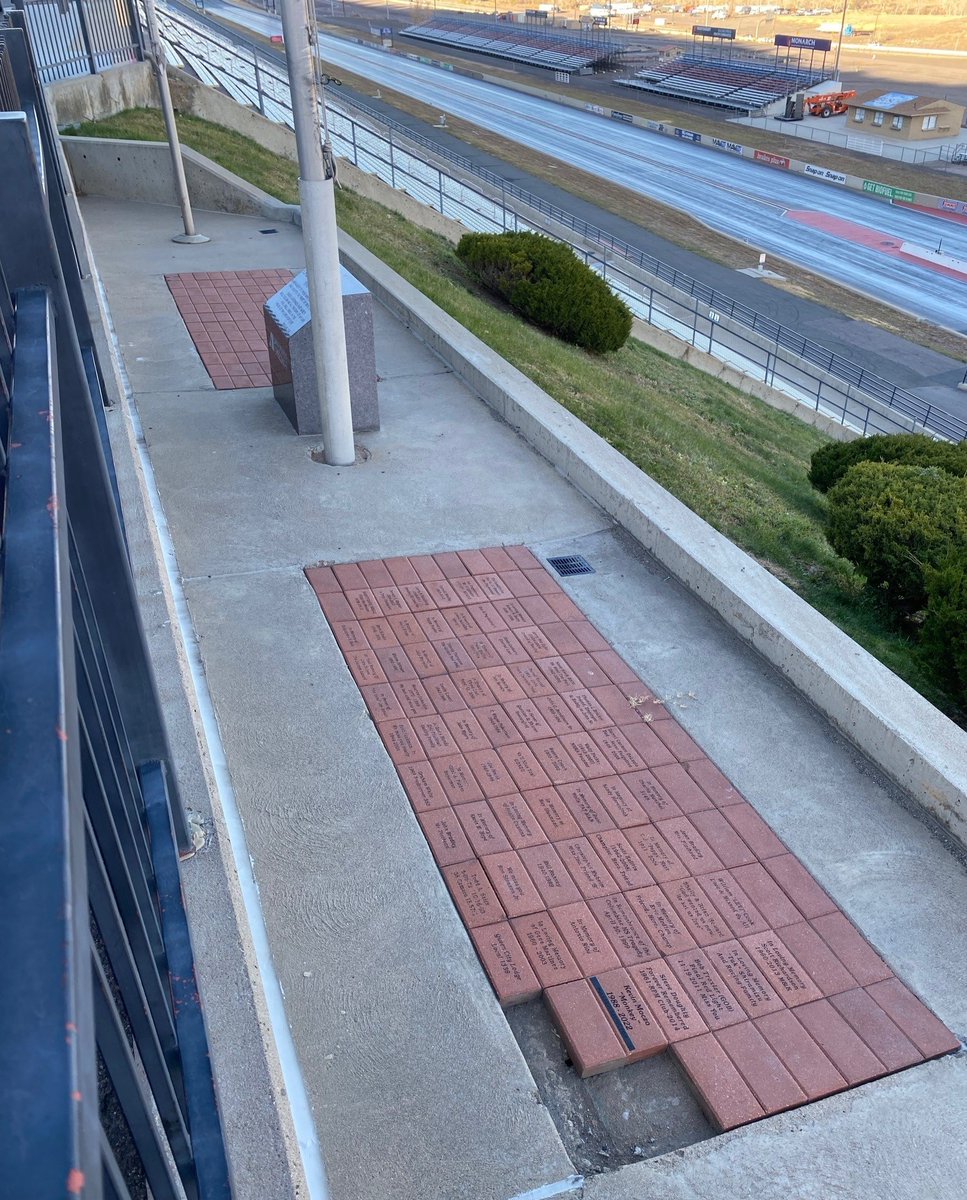 Bandimere's tweet photo. Honor, tribute & memorialize loved ones in our Chuck E. Silva Memorial. Keep their memories alive by adding them to the memorial located at our flag pole near the Top Eliminator Club.
Learn more --> https://t.co/x2EfVLzgrb
#Bandimere #ThunderMountain #Memorial #MemorialBricks https://t.co/Xlguf2WxFy