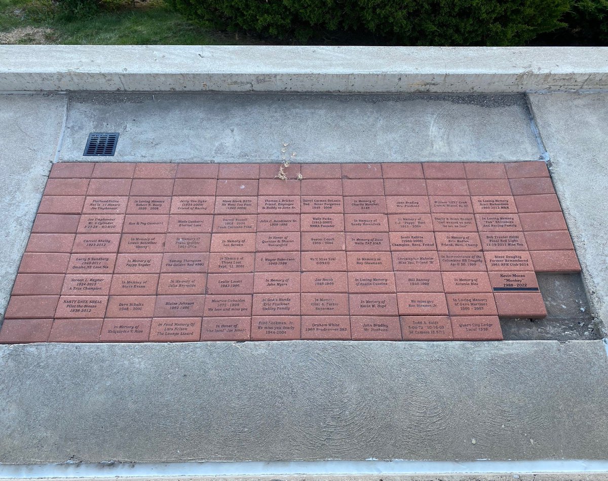 Bandimere's tweet photo. Honor, tribute & memorialize loved ones in our Chuck E. Silva Memorial. Keep their memories alive by adding them to the memorial located at our flag pole near the Top Eliminator Club.
Learn more --> https://t.co/x2EfVLzgrb
#Bandimere #ThunderMountain #Memorial #MemorialBricks https://t.co/Xlguf2WxFy