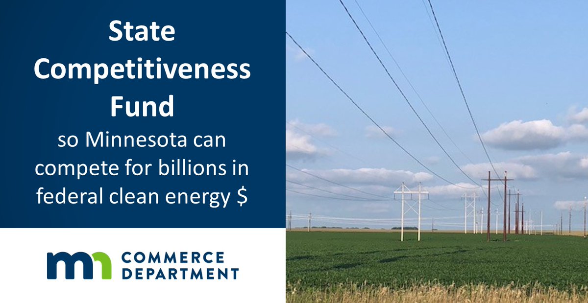 MNCommerce's tweet photo. Exciting action for #EarthWeek2023 to bring more fed clean energy dollars to MN for our transition to a clean energy future benefiting #ourMNclimate and our children for generations to come. Learn more https://t.co/vVgTJ7IQ7L https://t.co/p9BugAdSp1