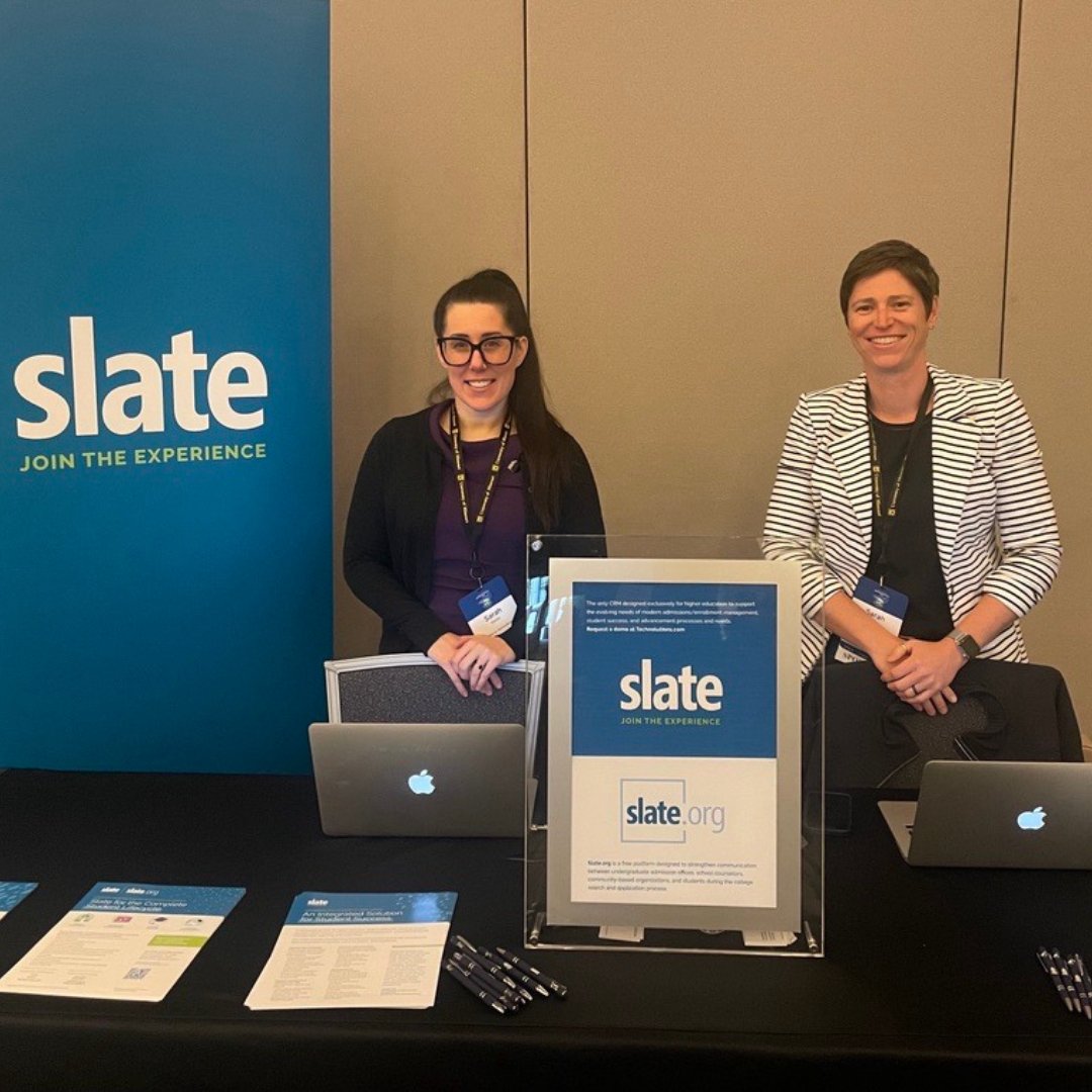 Technolutions's tweet photo. Sarah &amp; Sarah are in Spokane, WA attending the 2023 Super ACAC Annual Conference! If you're in the area, swing by Booth #42 to say hi. 👋🏻 #itsgonnabeSUPER #EmbraceTheAdventure

#SlateOnTour #Slate.org #CRM #Software #EdTech #HigherEd #Technolutions #SlateCRM https://t.co/HomOcJ9AC0