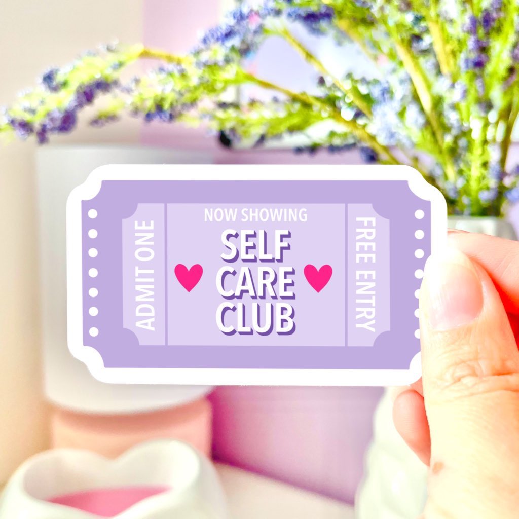 Self Care Club Vinyl Sticker 💜🩷💜 #womaninbizhour #selfcare #sticker #handmade #positivity #etsyuk #etsyshop #giftideas #shopsmalluk #shopindie etsy.me/3GVnmlA