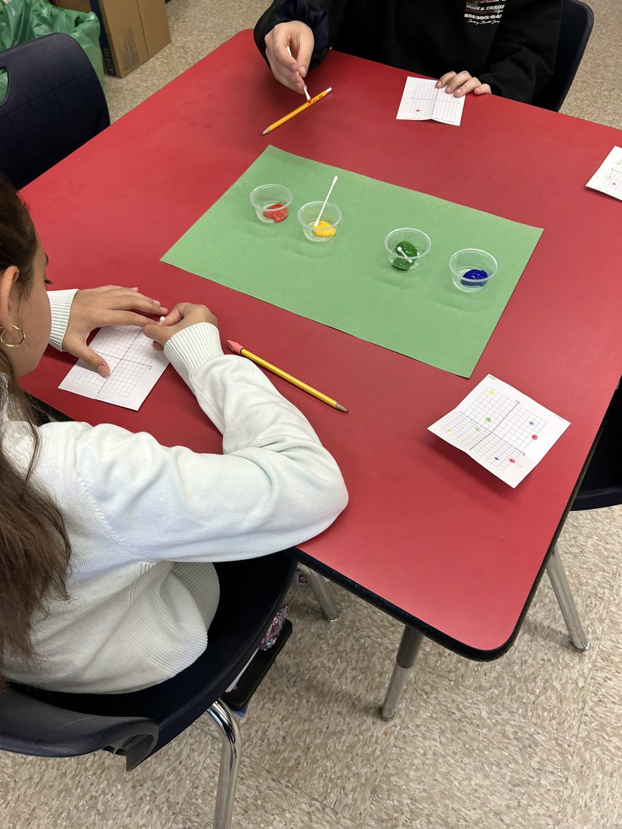 We incorporated art into math today as we explored reflections over the x and y axis #ReutterRocks