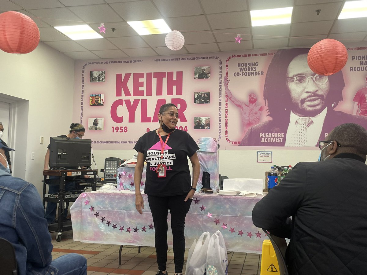 housingworks's tweet photo. Today we gathered at our Keith D. Cylar Community Health Center to remember our co-founder Keith Cylar on the anniversary of his passing. 

Keith was a movement leader, a harm reductionist, and a visionary pleasure activist. His life and work continues to inspire us. https://t.co/p1lMHKbT2q