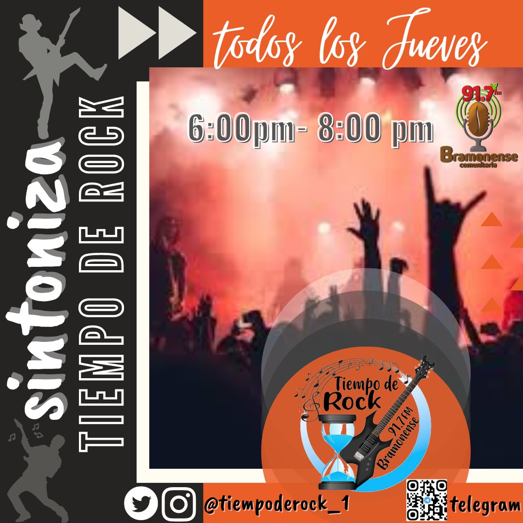 #TiempodeRock todos los jueves de 6 pm a 8 de la noche no te lo pierdas por la 91.7Fm Bramonense #FelizLunes #FIFA23 #ISLADEMARGARITA #JuegosDeportivosdelAlba2023  #JuegosDelAlba2023 #YulimarRojas