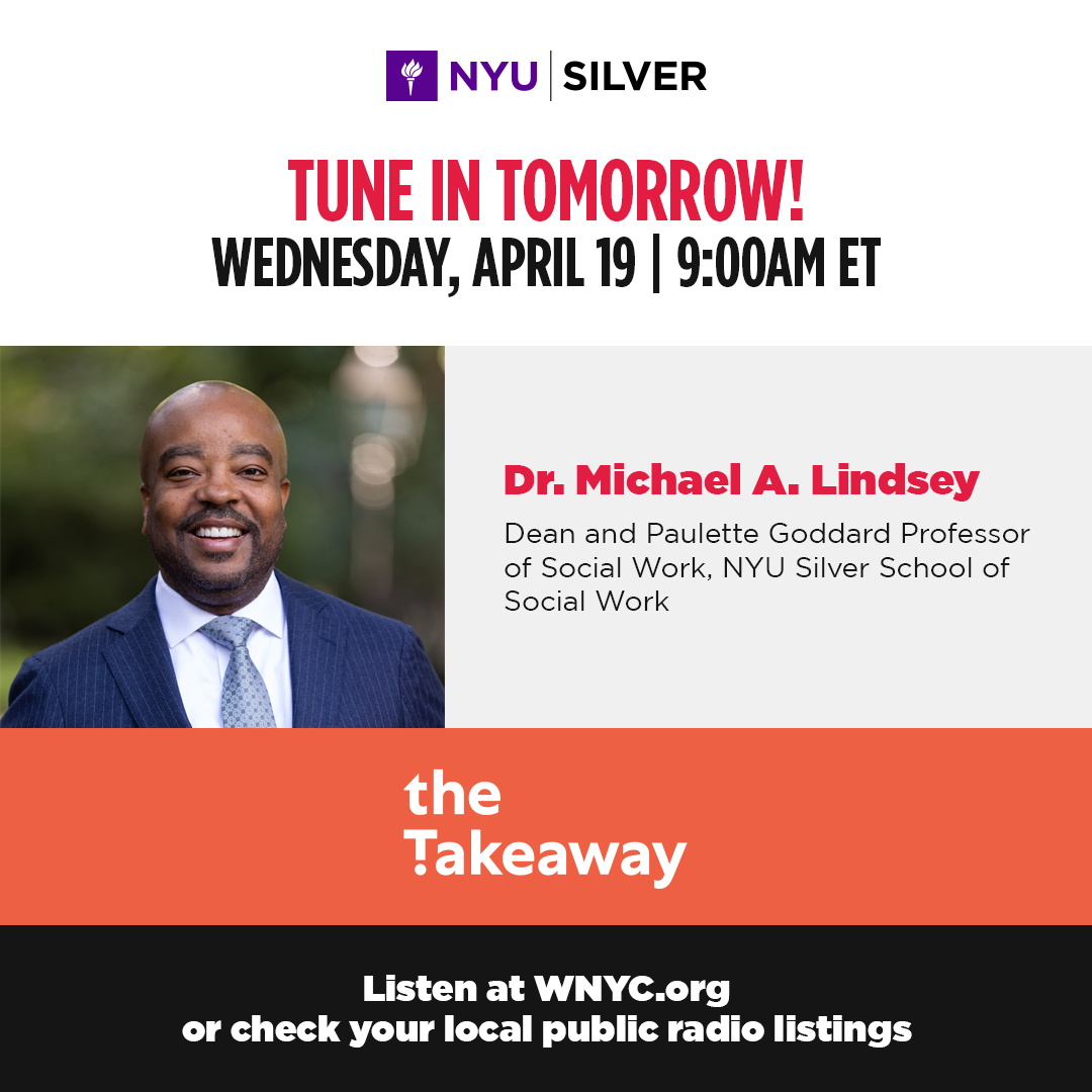 NYUSilver's tweet image. TUNE IN TOMORROW 4/19: NYU Silver Dean @DrMikeLindsey will be on @TheTakeaway discussing the shooting of teen Ralph Yarl, the adultification of #BlackChildren &amp;amp; what it means for their #MentalHealth.

Listen live at 9am ET on @WNYC 820AM or stream at wnyc.org/schedule/2023/…