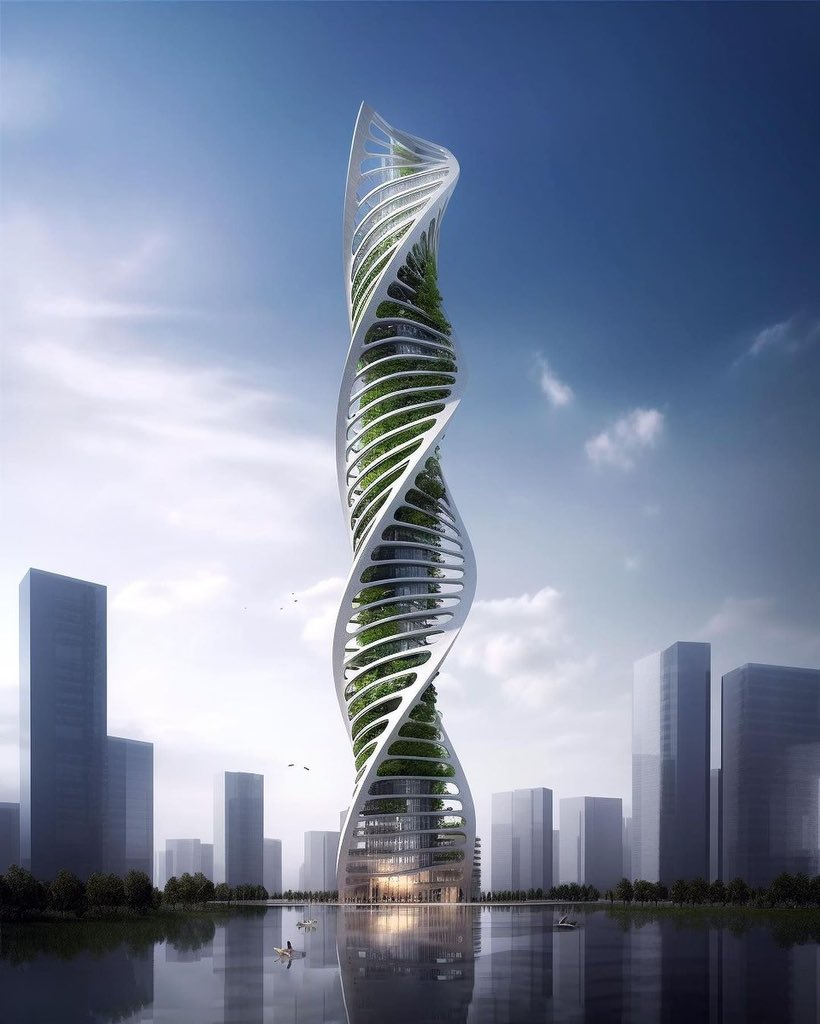 parametricarch's tweet photo. HELIX HORIZON tower, a project imagined by Chat-GPT-4 and developed by the talented Tim Fu the instructor of the "Midjourney Design" upcoming workshop, on 22 & 23 April 2023. Register Now: Tap the 🔗 link: https://t.co/SXBrjhLv7B

The workshop will demonstrate how to undertake commissioned projects using AI, learning to curate, evaluate, and critique their results toward their own goals.

📑 Topic: Midjourney Design
📅 Date: April 22 - 23, 2023
🕕 Time: 11:00 AM GMT (2 Sessions)
⚒️ Software: Midjourney
🧑🏼‍🎓 Total Seats: 100
🛒 15% discount for Digital Members

#midjourney #AI #dalle2 #photoshop #parametricdesign #computationaldesign