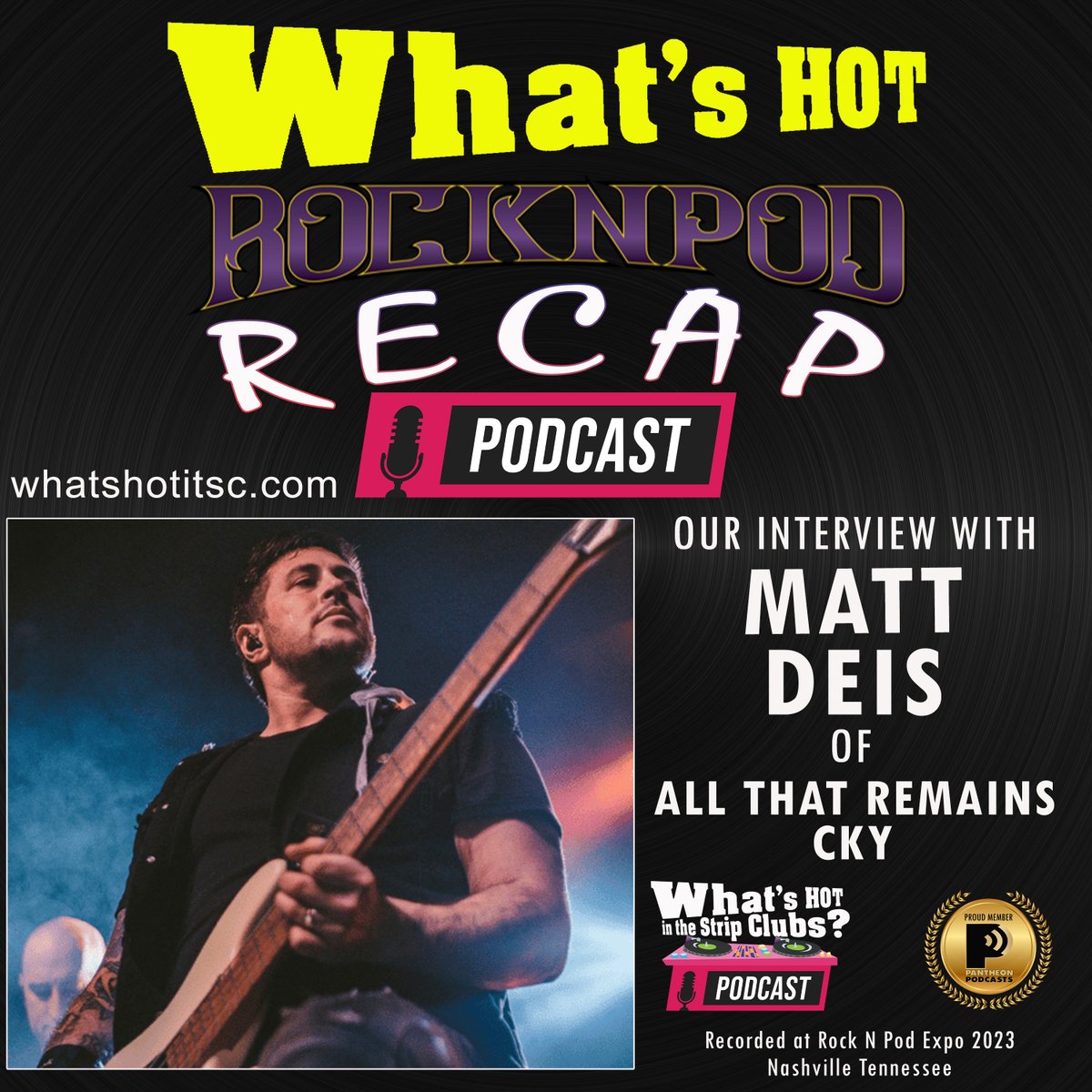 Please enjoy our RockNPod 2023 conversation with @mattdeis , bass player for #allthatremains. Recorded at #rocknpod2023 SPOTIFY: open.spotify.com/episode/5hg1AC… APPLE: podcasts.apple.com/us/podcast/mat… PLEASE RETWEET #mattdeis @PantheonPods @FongIlan