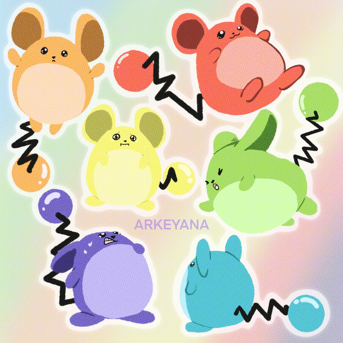 ArkeyAlex's tweet photo. Did these multicolored Marill back in January but never posted. Still getting over my ear infection but yesterday I felt it unblock and I could hear for a brief moment before closing up again 🫠😂
🌈#marill #pokemon #rainbow #art #digital #digitalart #digitalpet #pokemongo https://t.co/uuYPBLfyMR