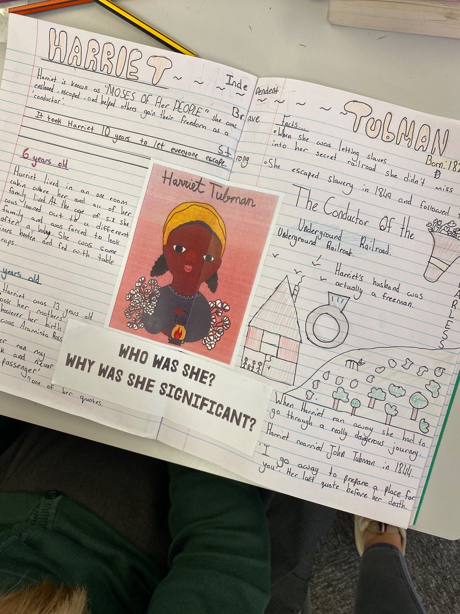 MfpsYear5's tweet photo. We have started our new History topic - Black Lives Matter ✊🏾 ✊🏿
The children have learnt so much already about Black history. Yesterday, we learnt all about the incredible woman, Harriet Tubman. 
#MFPSHistory
#BLM https://t.co/MtnZgJFvHd
