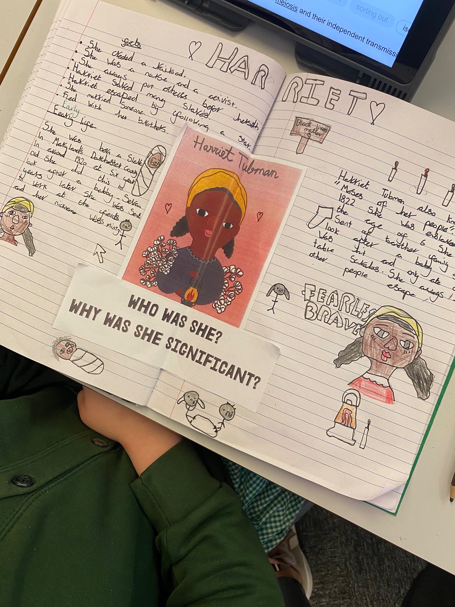 MfpsYear5's tweet photo. We have started our new History topic - Black Lives Matter ✊🏾 ✊🏿
The children have learnt so much already about Black history. Yesterday, we learnt all about the incredible woman, Harriet Tubman. 
#MFPSHistory
#BLM https://t.co/MtnZgJFvHd
