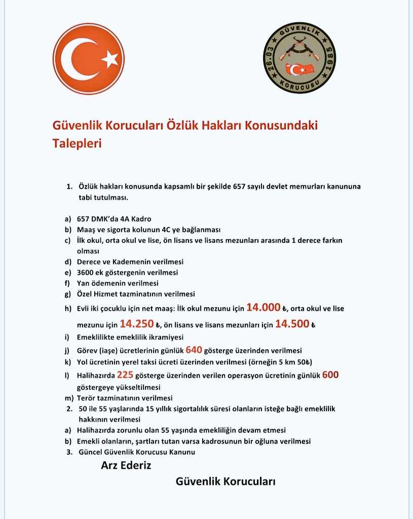 #KorucuyaKederArtıkYeter

2023 Seçim Öncesi 🗳️ #Güvenlikkorucuları Özlük Haklarını  Talep Ediyor.
<a href="/RTErdogan/">Recep Tayyip Erdoğan</a> 
<a href="/dbdevletbahceli/">Devlet Bahçeli</a> 
@ErbakanFatih 
<a href="/Mustafa_Destici/">Mustafa Destici</a>