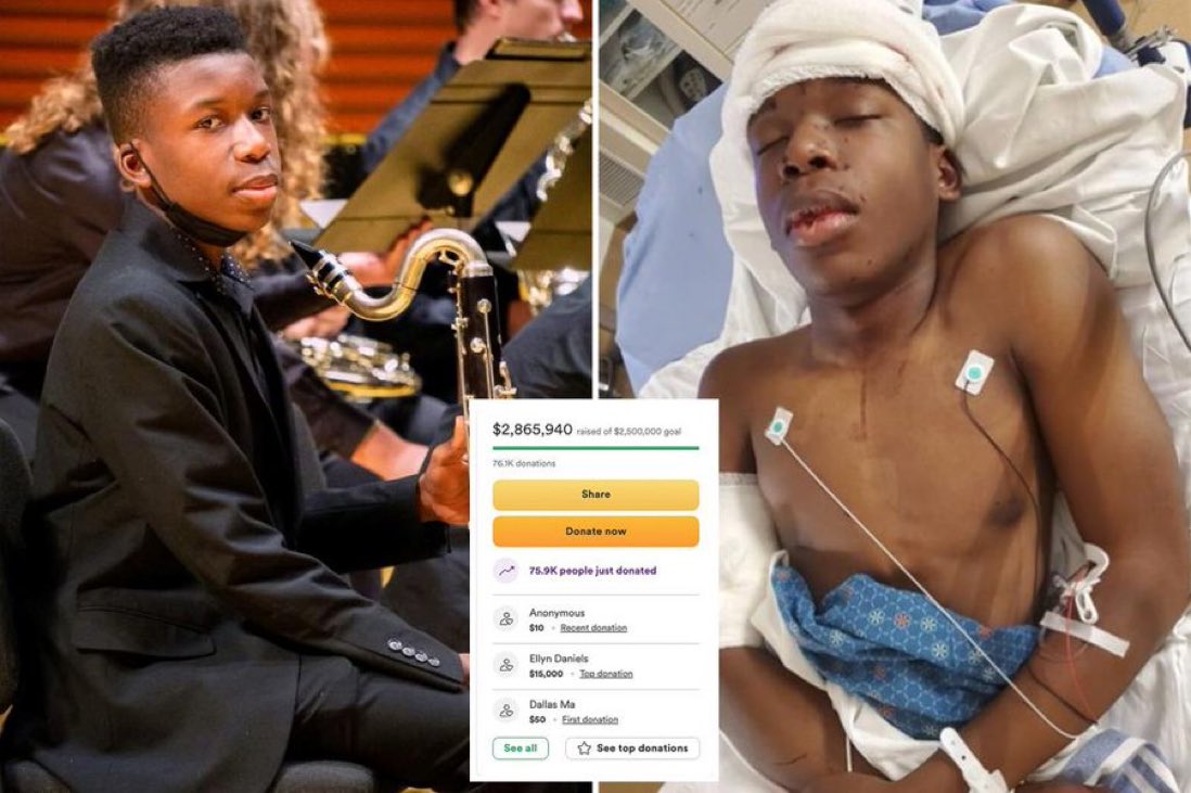 The GoFundMe page for Ralph Yarl, the 16-year-old boy who was shot in the head for ringing the wrong doorbell in Missouri, has raised more than $2.8 million as of Tuesday afternoon 🙏