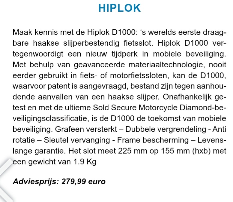 CordierPatrick's tweet photo. @BiekePurnelle Las zonet dit in het VWB magazine. Duur is het slot zeker, slijpbestendig ..? https://t.co/jQIL4d6q9e