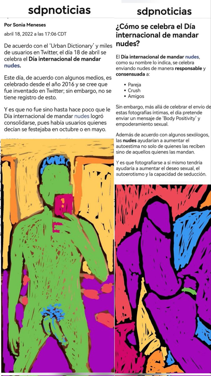 eliseosolismora's tweet photo. #SendNudeDay
Desde 2016
Día Intenacional de Mandar Nudes
#18Abril
#PostP
Desde 2017 https://t.co/AojIDz4pdh