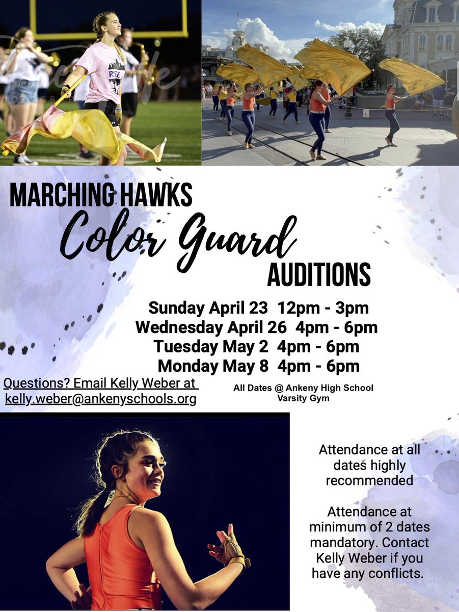 It’s time for auditions!!! @Ankeny_Hawks @AnkenySouthview