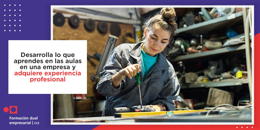 Si quieres encontrar opciones para combinar tu formación académica con la experiencia laboral dentro de una empresa, te invitamos a que conozcas los beneficios que tiene la #FormaciónDual para ti. 

👉cceformaciondual.com.mx