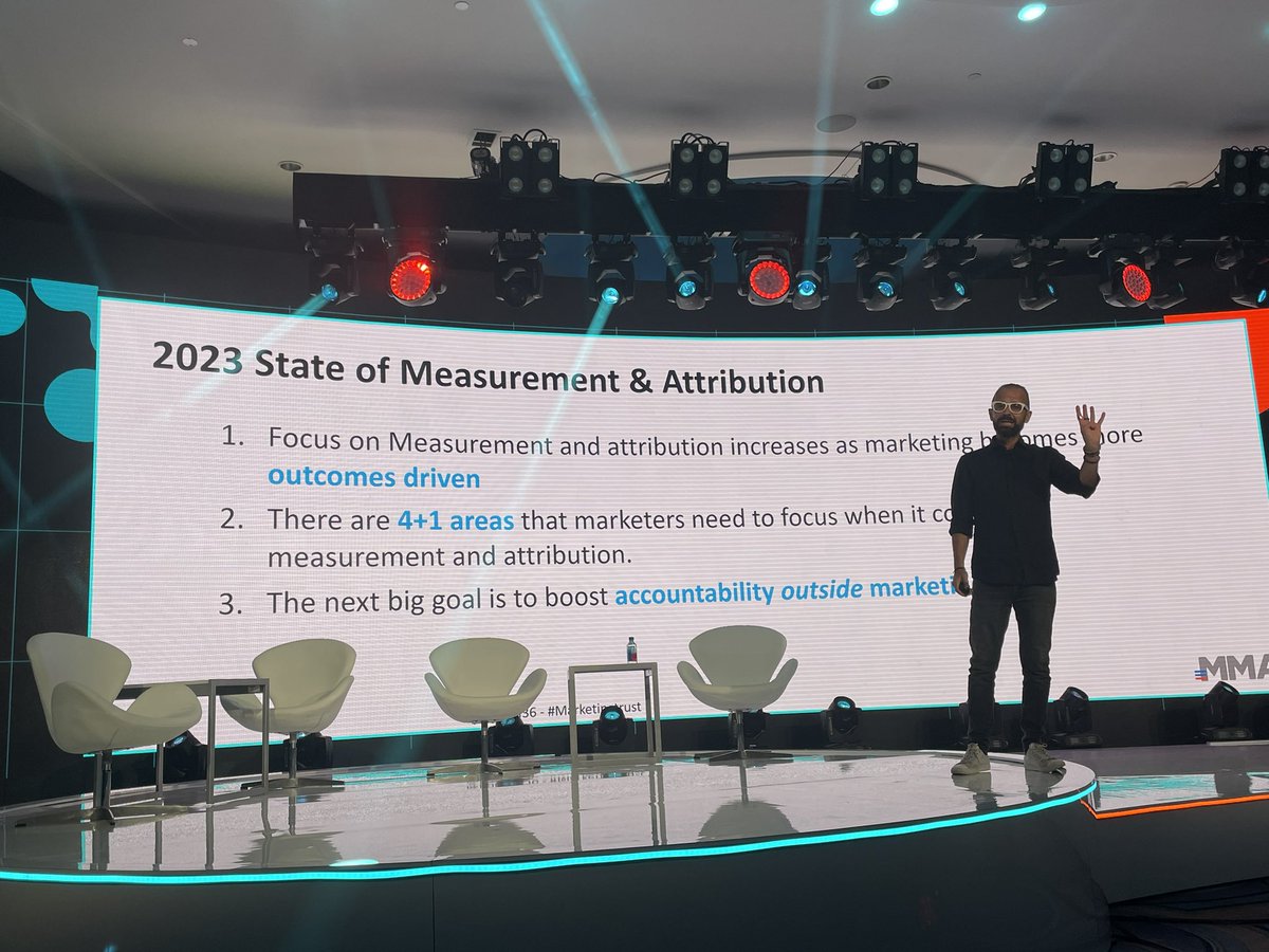LouPas's tweet photo. MMA Global Head of Global Research and Insights, Vassilis Bakopoulos, explaining the impact of more addressable media inventory on advertising measurement expectations.
The bar is being raised!
Watch and learn! 👇🏼👇🏼👇🏼👇🏼
#possible23 https://t.co/c97odLOObN