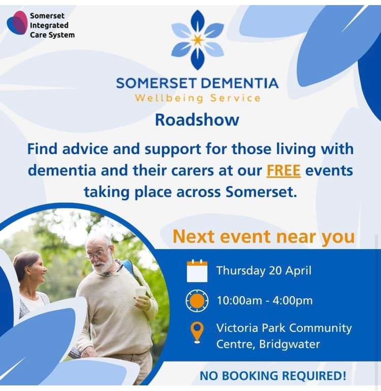 SedgemoorMas's tweet photo. We'll be here representing the @SomersetFT Memory Assessment Services. Looking forwards to engaging with the public about what our team can offer as well as catching up with the wonderful VCSE services in the area. #dementia #memoryassessmentservice #dementiaservice https://t.co/KJhb4Nfels