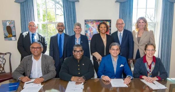 AmericanU's tweet photo. Shahal M. Khan, SIS/BA ’95, has generously given $5 million to launch a new institute to advance research and education on global economic activity and the efficacy of digital systems. https://t.co/ADKkAIBKnC