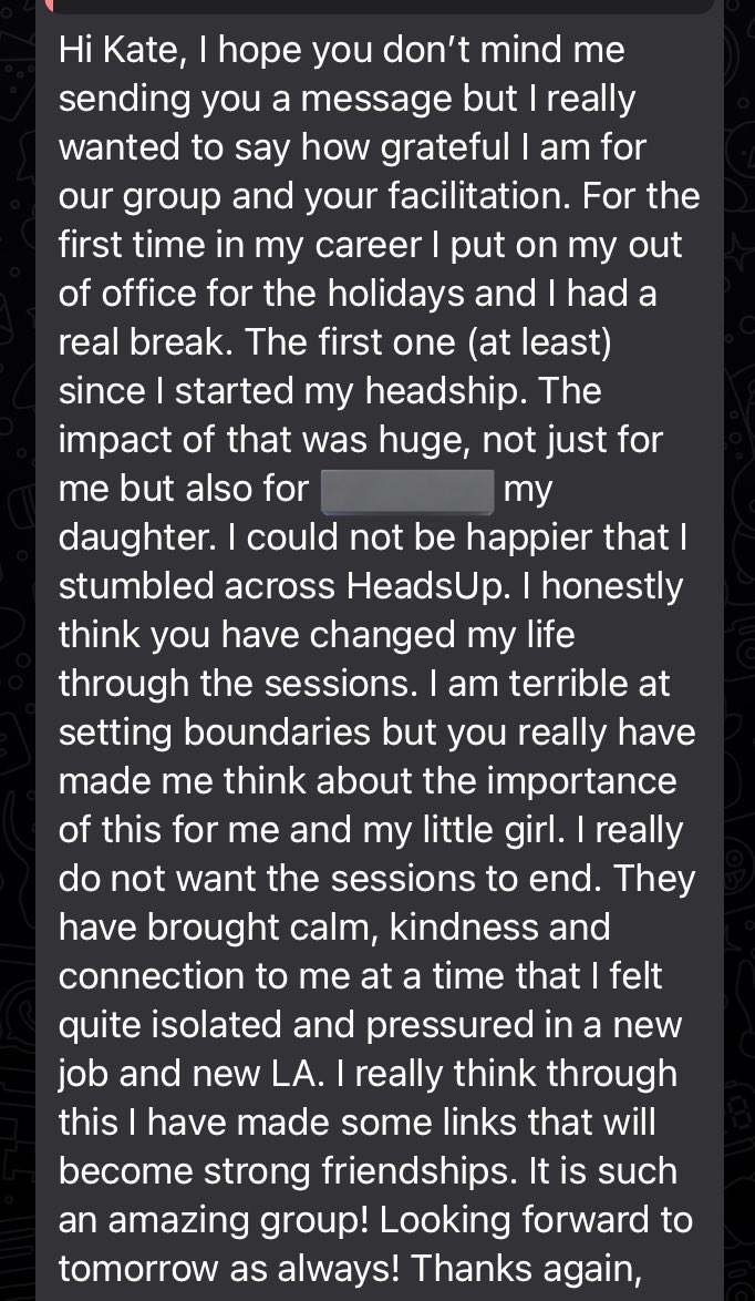 This is why we do what we do! 🥰🔥💛🥰🔥💛 This Headteacher is part of one of our many HeadsUp4HTs Peer Support Groups (funded by her LA.) It’s no cost to her, and this is what she gets out of it! LAs/Directors of Education - this could be your HTs too! DM us💛