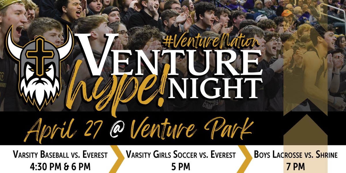 Bishop Foley Catholic High School (@bishopfoley) on Twitter photo Bring your black and gold and cheer on BFC on April 27 in several home games for Venture Hype Night! Join us for raffles and a cheer station hosted by <a href="/BFVentureNation/">Venture Nation</a>, plus extra giveaways for Future Ventures including free entry, a food voucher and merch. Go Ventures! Bring your black and gold and cheer on BFC on April 27 in several home games for Venture Hype Night! Join us for raffles and a cheer station hosted by <a href="/BFVentureNation/">Venture Nation</a>, plus extra giveaways for Future Ventures including free entry, a food voucher and merch. Go Ventures!