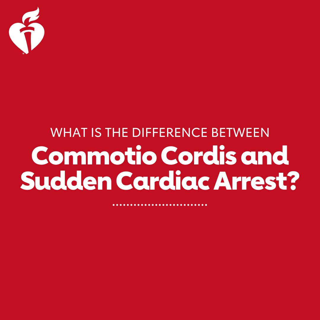 American_Heart's tweet photo. Commotio cordis is one of several causes of sudden cardiac arrest. It is caused by blunt force trauma to the left chest wall where the heart is located. Here’s what to know 👇 https://t.co/ybymDlhzec