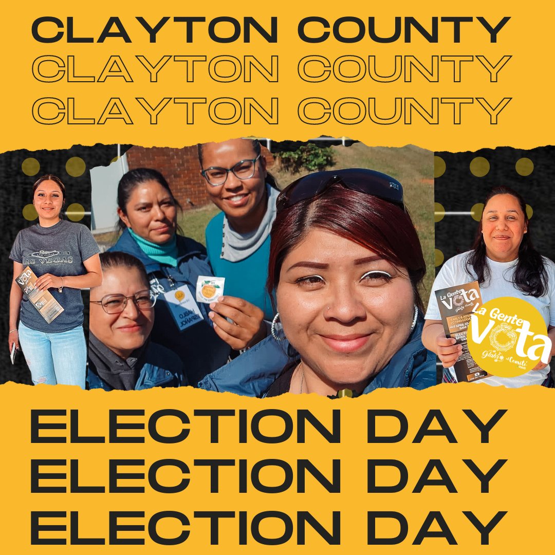 GLAHR_'s tweet photo. 🔥`Clayton County🔥
The runoff for the Special Elections is today!! Polls close by 7pm this evening be sure to go out and vote! For assistance or information call us at 770-457-5232
#provethemwrong #tuesdaymotivation #LaGenteVota #ElectionDefenders #clayton #runoffelections https://t.co/jyoNfdMsWf