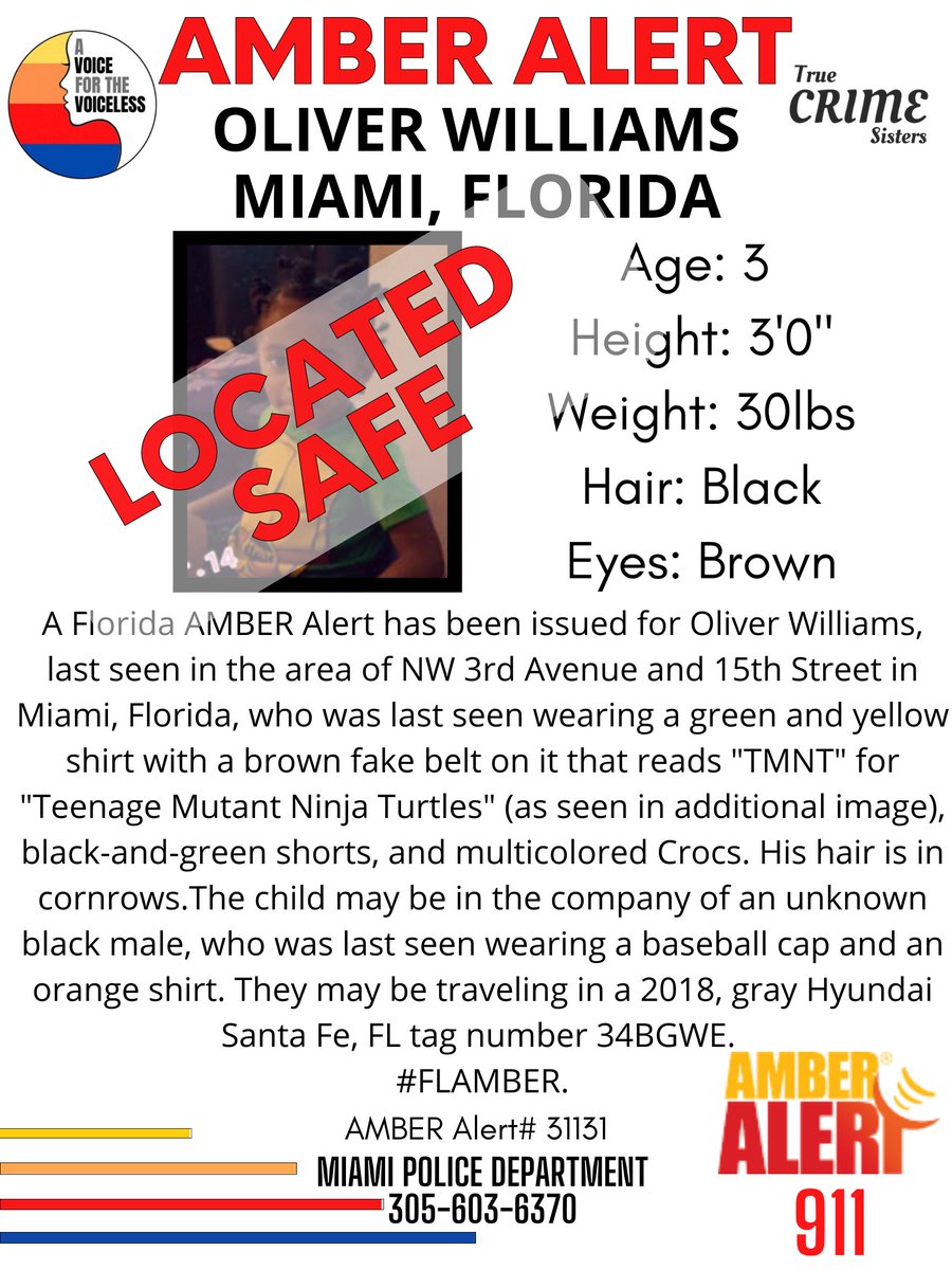 AwarenessTCS's tweet photo. Amazing news to share! #OliverWilliams has been #Found #Safe.   Thank you to everyone who shared his flyer and kept awareness for him.

https://t.co/wulSoxSggT https://t.co/VSjWVSY6wC