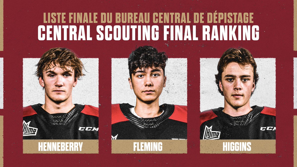 NHL Central Scouting has listed three Titan players in their final rankings for the 2023 #NHLDraft!

· Joseph Henneberry - #119 (NA Skaters)
· Joshua Fleming - #30 (NA Goalies)
· Ty Higgins - #147 (NA Skaters)

#GoTitanGo