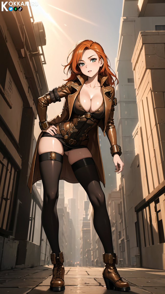 kokkamiru's tweet photo. "Her corset hugged her curves in all the right places..."

#Aisteampunkchallenge by @Mykolase1 

#animegirls #AIArtwork #AIイラスト #digitalart #aiAssistedArt https://t.co/hRE9Ov95G8