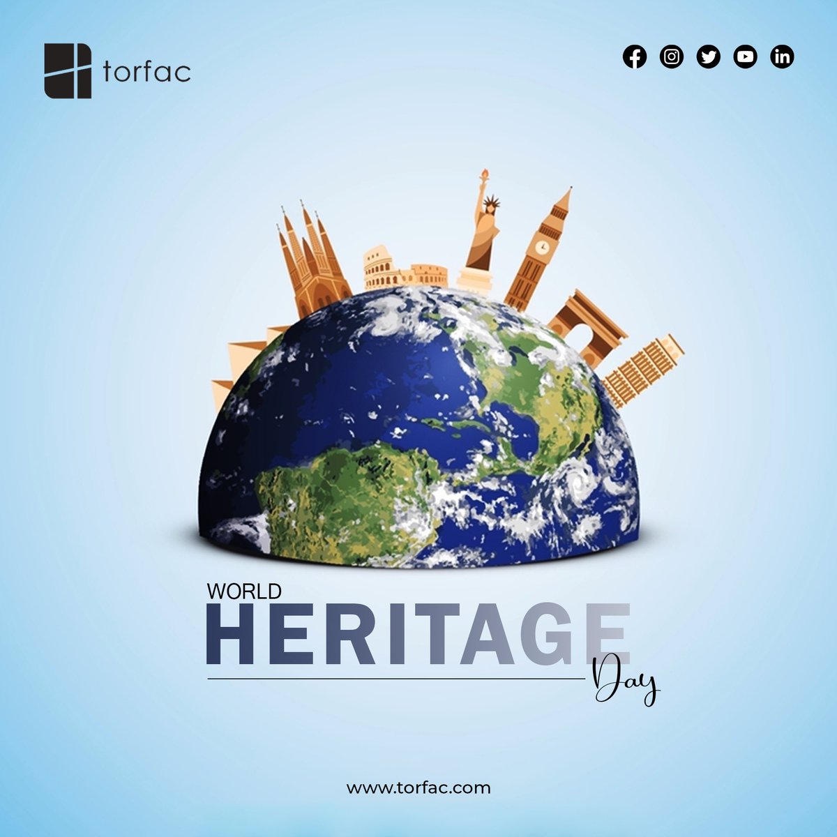 TorfacInc's tweet photo. Happy #WorldHeritageDay!
Let's appreciate the beauty and diversity of our world's heritage sites, and join hands to protect and conserve them for generations to come.
#heritage #torfac #marketresearch #social https://t.co/KTnRflfmPw