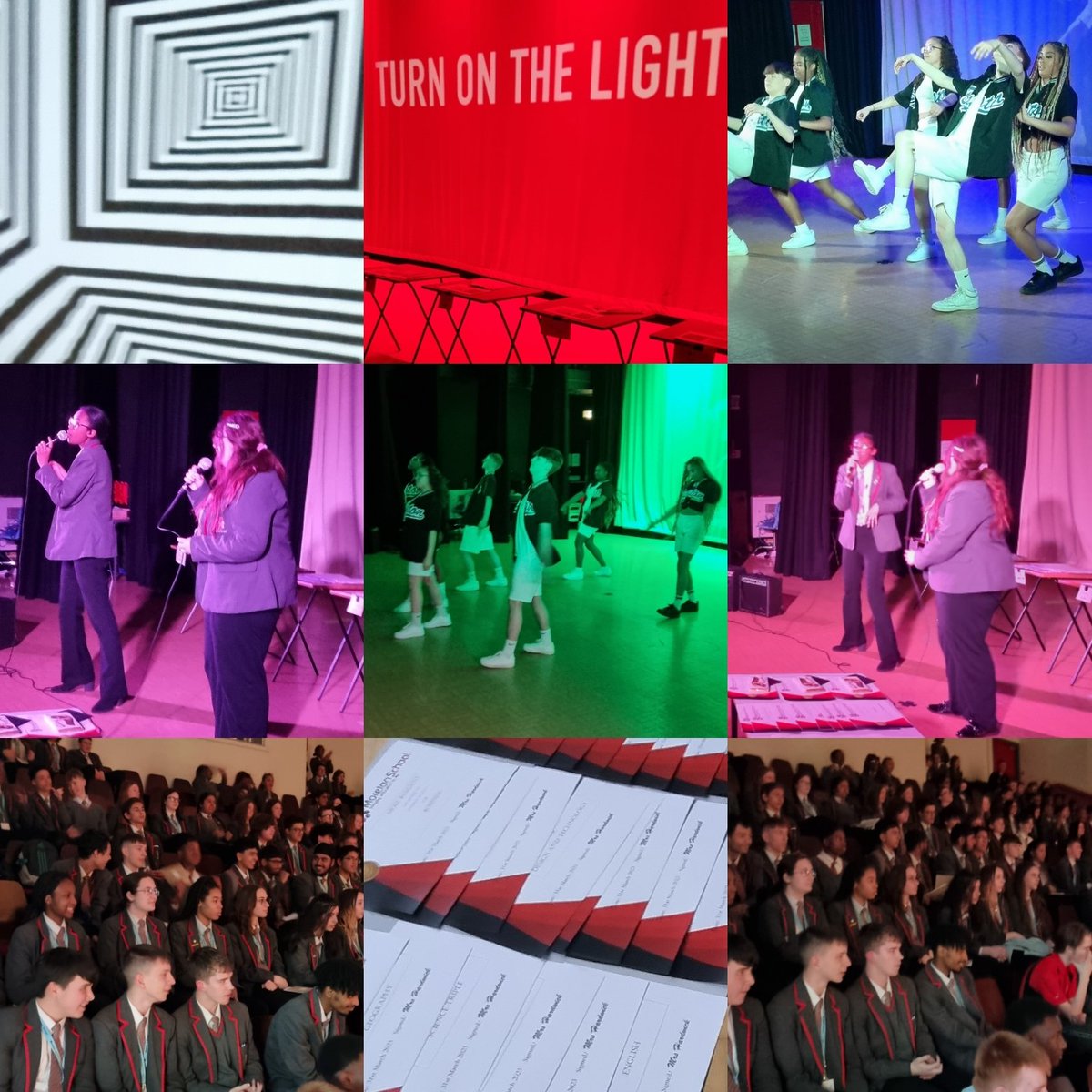 End of term achievements assembly with year 11. Performances were amazing, students were on point! Awards a plenty given out, proud of all of you, special shout out to subject winners HOY, ASL and performers #smashedit @MoretonSchool