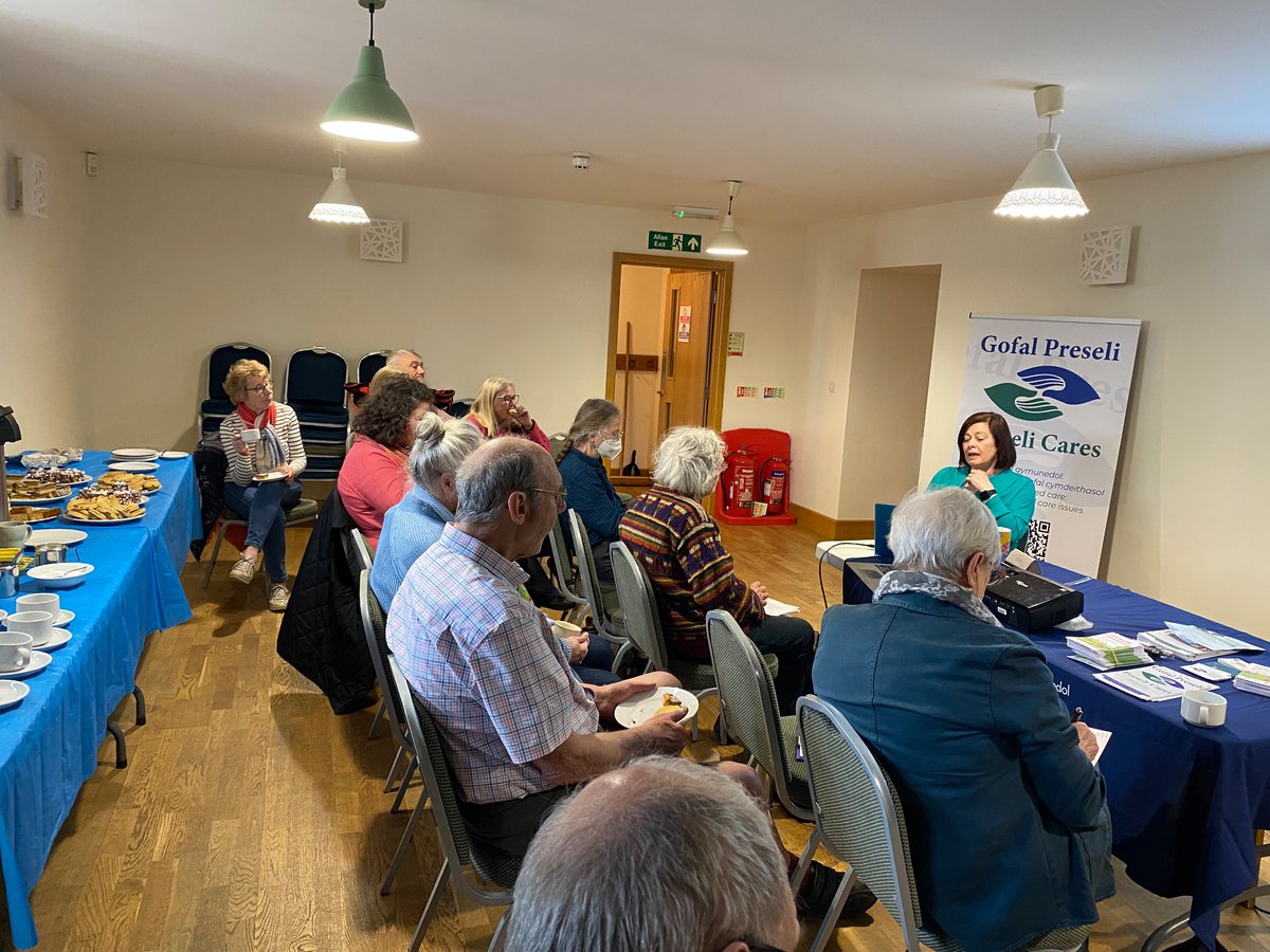 Noson hyfryd yng nghanolfan Hermon heno gada 
<a href="/JoPreseliCares1/">Preseli Cares</a> 
<a href="/CCPembsDementia/">CCPembsDementia</a>
<a href="/PembsHub/">Pembrokeshire Community Hub</a>
 yn cyflwyno noson am ein gwaith a prosiectau.
Lovely evening tonight at Canolfan Hermon with Jo Hobson and Cherry Evans promoting 
<a href="/PembsPAVS/">Pembrokeshire Association of Voluntary Services</a> 
 and our various projects.
 Diolch.