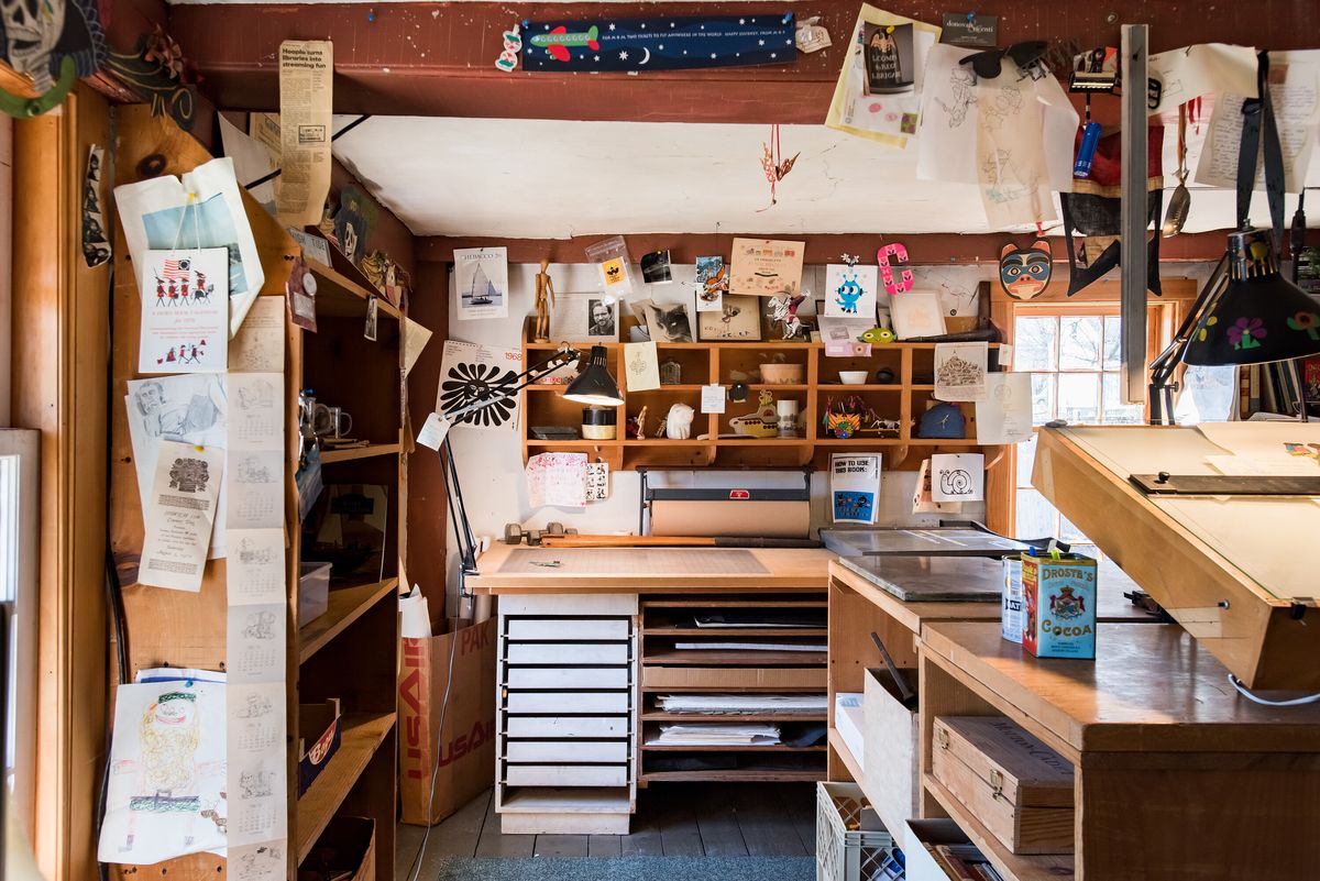 austinkleon's tweet photo. Illustrator @EdEmberley’s 17th century house on the Ipswich River in Massachusetts is about to go on sale 

He raised his family and created all his books there

https://t.co/rD6A7gufB3

Some pictures: https://t.co/Dq9hyO7yXe